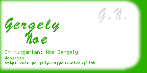 gergely noe business card